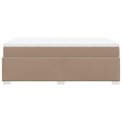 Boxspring met matras kunstleer cappuccinokleurig 140x190 cm - thumbnail