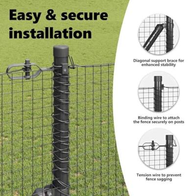 VidaXL Afrasteringspaal grijs 10 x 1,4 m (19 x 19 mm gaas)
