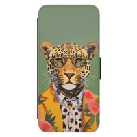 Samsung Galaxy S24 flipcase - Luipaard hipster - thumbnail