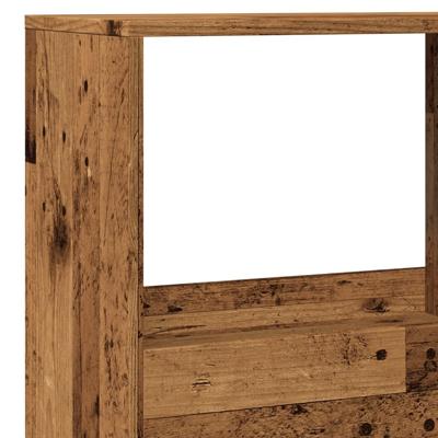 Kamerscherm 100x33x155,5 cm bewerkt hout oud houtkleurig