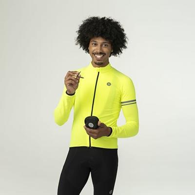 AGU Thermo Fietsshirt Lange Mouwen Essential Heren - Geel - S AGU Thermo Fietsshirt Lange Mouwen Essential Heren - Geel - S