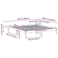 Bedframe met nachttafels Wasbruin 180 x 200 cm Wasbruin - thumbnail