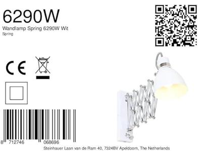Steinhauer Wandlamp spring 6290 wit