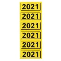 Rugetiket elba 2021 geel met zwarte opdruk 120st | 8000 stuks - thumbnail