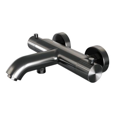 Brauer Stripe opbouw baddouche thermostaatkraan gunmetal geborsteld PVD