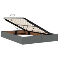 Opslag bed met matras Donkergrijs 140 x 190 cm Nep Leer - thumbnail