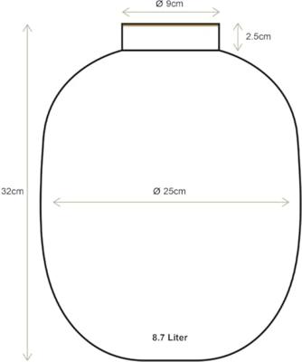 Pip Studio Vaas Metaal Stippen Navy/Goud 32cm Pip Studio Vaas Metaal Stippen Navy/Goud 32cm