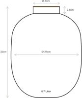 Pip Studio Vaas Metaal Stippen Navy/Goud 32cm - thumbnail