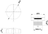 Saqu Base afbouwdeel voor badafvoercombinatie geborsteld staal - thumbnail