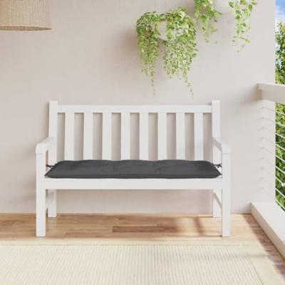 VidaXL Tuinbankkussen 120x50x7 cm stof gemêleerd antracietkleurig