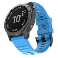 By Qubix - Siliconen bandje - Blauw - Compatible met Garmin Fenix 8-51mm - Compatible Garmin bandje - thumbnail