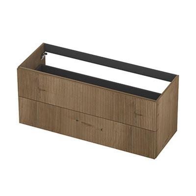 INK - Onderkast 2L Fineer Gefreesd Tbv Greep - 1200x450x520 Mm - Ash Grey