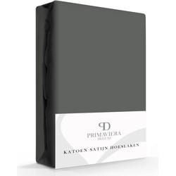 Primaviera Deluxe Satijnen Hoeslaken Antraciet 200 x 220 cm