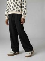 Wijde broek voor meisjes van tricot antraciet - thumbnail