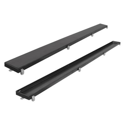 Differnz Douchegoot rooster designtegel RVS 304 70 cm mat zwart