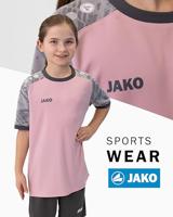 JAKO 4224K Shirt Iconic Km Kids - Dusky Pink/Zachtgrijs/Antra Light - 128 - thumbnail