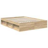 Bedframe met lade Sonoma Eiken 150 x 200 cm Massief grenenhout - thumbnail