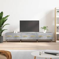 Tv-meubel 150x36x30 cm bewerkt hout betongrijs - thumbnail