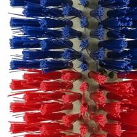 VidaXL Vee borstels rood en blauw 20 x 9 x 50 cm kunststof en staal - thumbnail