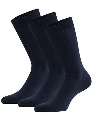 3-paar Bamboe sokken - Hoge sokken voor dames en heren - 38 - Blauw - 38