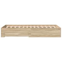 Bedframe Bruin 90 x 190 cm Bewerkt hout - thumbnail