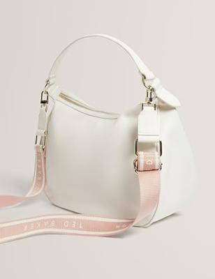 Ted Baker Lyshia Webbing Large Leather Hobo-Ivory