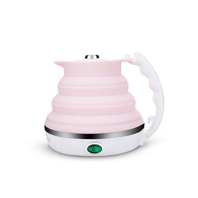 Portable opvouwbare silicone intelligente constante temperatuur reizen camping elektrische waterkoker netsnoer specificatie: US plug (roze)