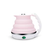 Portable opvouwbare silicone intelligente constante temperatuur reizen camping elektrische waterkoker netsnoer specificatie: US plug (roze) - thumbnail