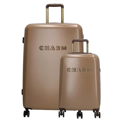 Charm London Capetown Travel Trolley Set-Taupe