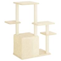 Kattenmeubel met sisal krabpalen 97,5 cm crmekleurig - thumbnail