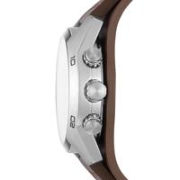Fossil CH2565 Horloge Coachman Chrono staal-leder zilverkleurig-bruin 44 mm - thumbnail
