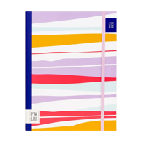 Pepa Lani Notitieboek A5 Flower Stripes - thumbnail
