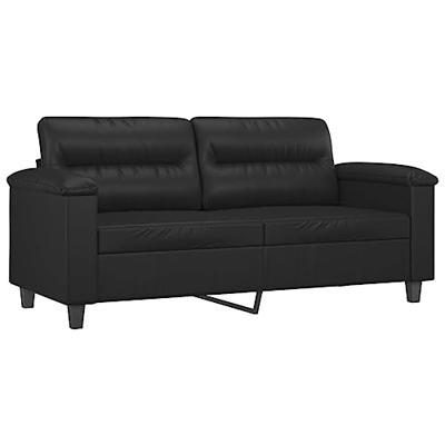 Tweezitsbank 140 cm kunstleer zwart