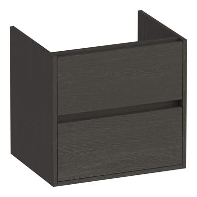 Brauer Adore - Onderkast - 60 cm - met 2 Softclose Lades Greeploos en 1 Sifon Uitsparing - Timber Anthracite
