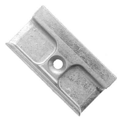 Sluitplaat 25mm sponning zilv.
