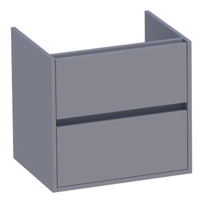 Brauer Adore - Onderkast - 60 cm - met 2 Softclose Lades Greeploos en 1 Sifon Uitsparing - Mat Grijs