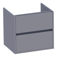 Brauer Adore - Onderkast - 60 cm - met 2 Softclose Lades Greeploos en 1 Sifon Uitsparing - Mat Grijs - thumbnail