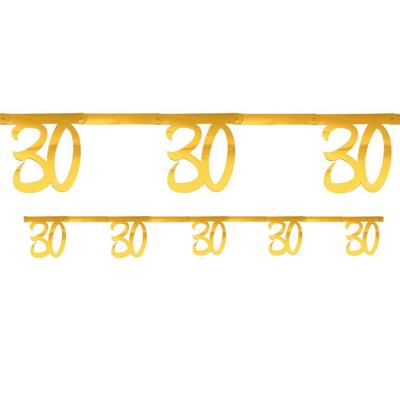 Slinger 30 jaar goudkleurig metallic 2.5m Slinger 30 jaar goudkleurig metallic 2.5m