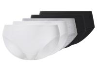 esmara Set van 5 dames hipsters (Zwart/grijs/wit, M (40/42)) - thumbnail