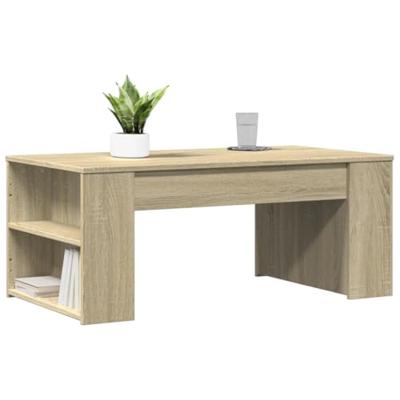 Salontafel 102x55x42 cm bewerkt hout sonoma eikenkleurig Salontafel 102x55x42 cm bewerkt hout sonoma eikenkleurig