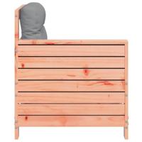 Tuinbank met armleuning en kussens massief douglashout - thumbnail