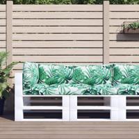 VidaXL Palletkussens 3 st stof bladpatroon - thumbnail