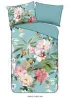 Descanso Dekbedovertrek "bloemen" - Multi - (240x200/220 cm) - Biologisch Katoen satijn - thumbnail