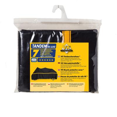 Vk international fiets-beschermhoes "tandem de luxe" bike cover intern. tandem de luxe black