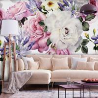 Zelfklevend fotobehang - Sentimentele Bloemen tuin , Premium Print - thumbnail