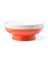HEMA Saladeschaal Ø26cm Tafelgenoten New Bone Wit+rood (wit) - thumbnail
