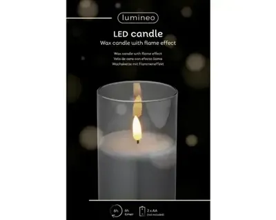 LED Kaars in glas 12,5cm LED Kaars in glas 12,5cm