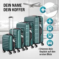 Reiskoffers Groen 4-delig ABS met gratis accessoires - thumbnail