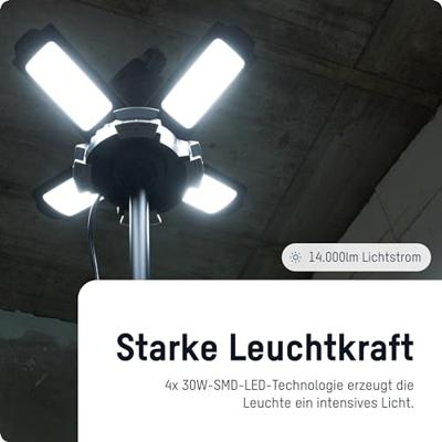 LED Werklamp Four Head 4 x 30 Watt - Inklapbaar - 14000 Lm