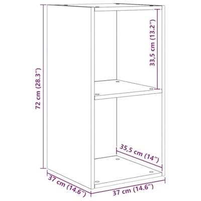 Tv-meubelset 4 pcs artisanaal eikenkleurig 37 x 37 x 72 cm